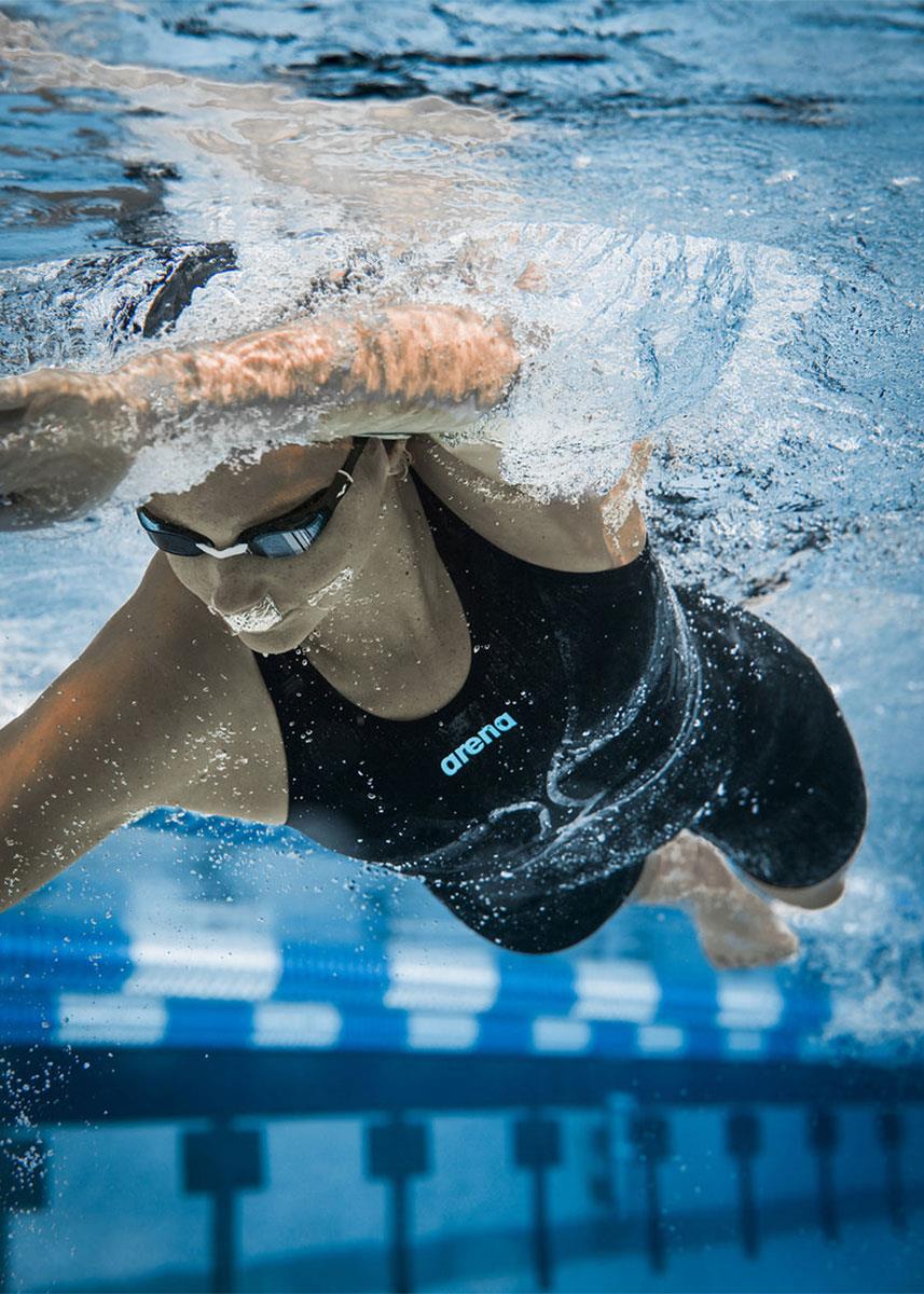Arena Powerskin Veloce Closedback Kneesuit - Black / Teal-632904