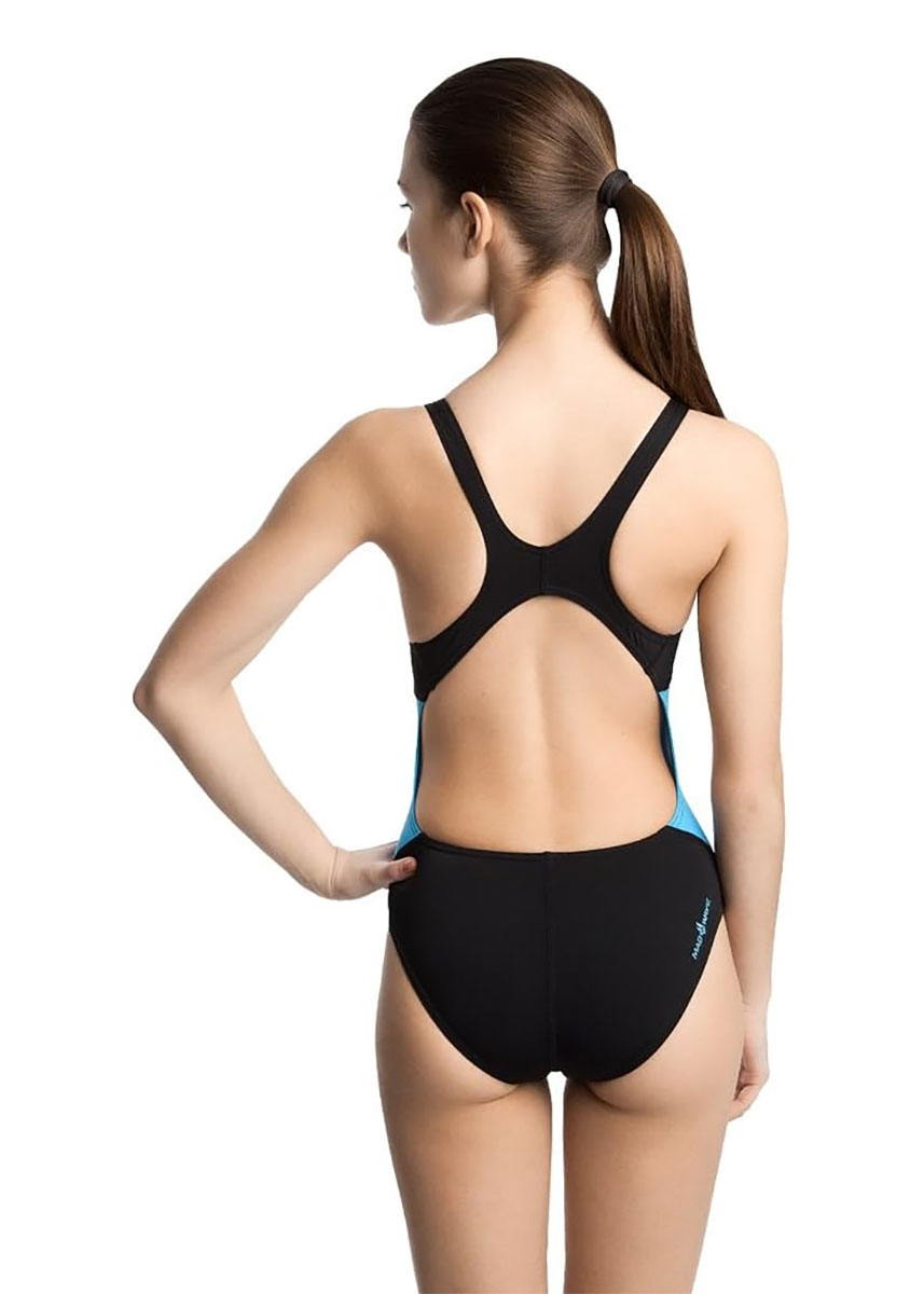 Mad Wave Women's Solution Swimsuit - Black / Blue - Image 2