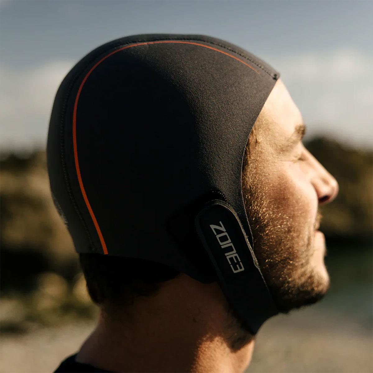 Zone3 Active-Flex Swim Cap - Grey / Orange-634425
