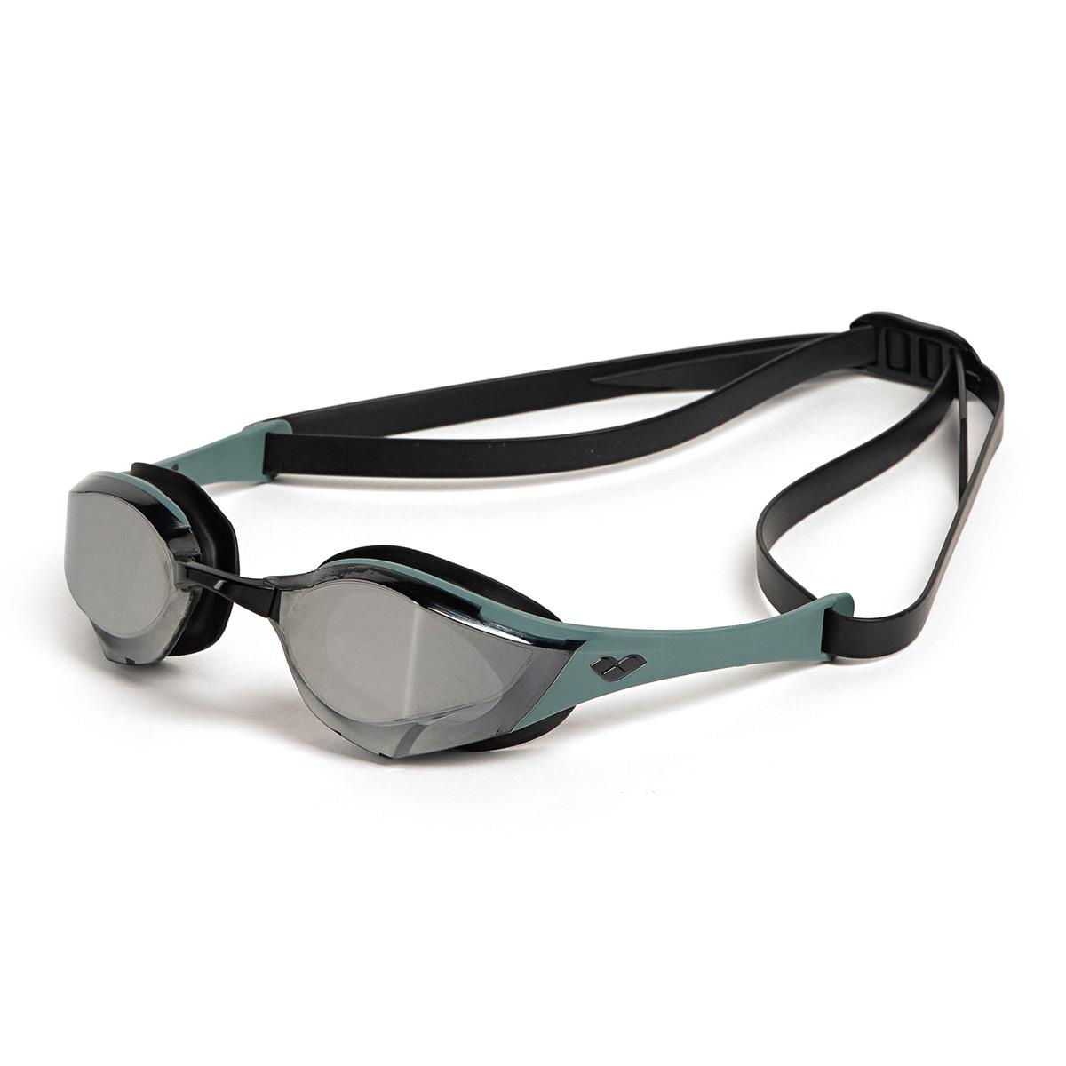Arena Cobra Edge Swipe Mirrored Goggles - Silver / Sage / Black - Image 3