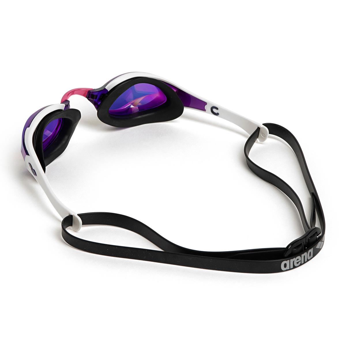 Arena Cobra Edge Swipe Mirrored Goggles - Violet / White / Black - Image 6