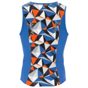 Zoot Suit Men’s Performance FZ Tri Tank – Vivid Blue Camo
