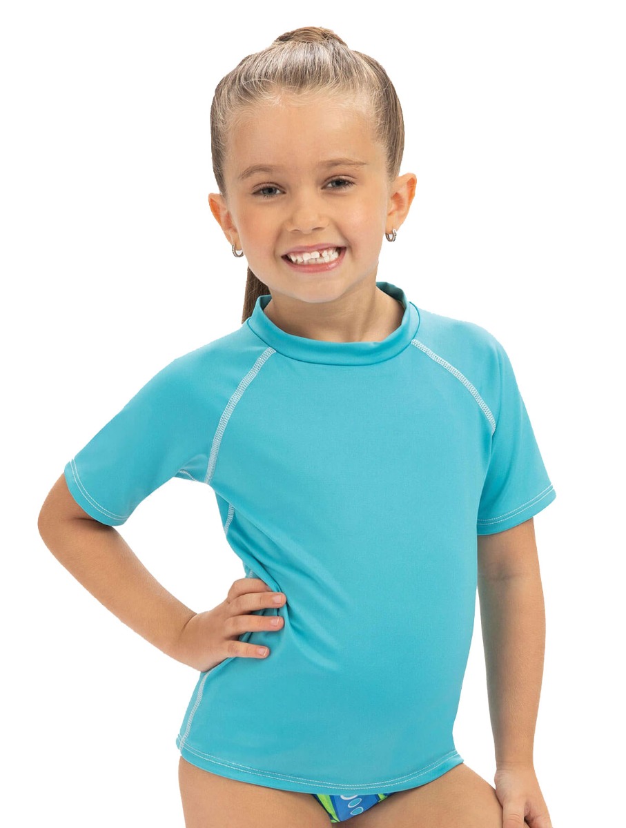 Dolfin Little Dolfin Rashguards - Turquoise - Image 2