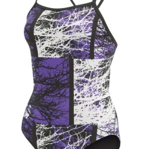 Dolfin Girls Reliance Phantom V Back Swimsuit - Purple