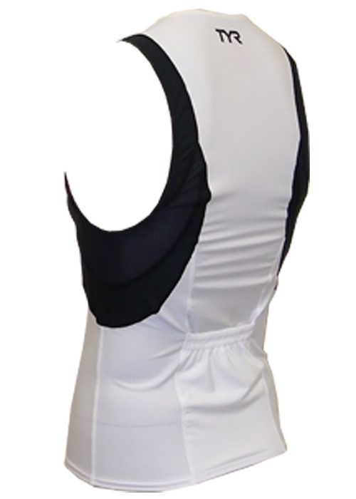 TYR Male Competitor Collection Singlet White/Black - Image 2