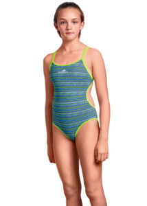 Aquafeel Girls Blue Horizon V-Back Swimsuit