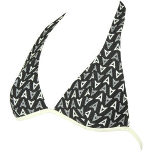 Diana Girls Twin Halter Swim Bikini Top - Black / White