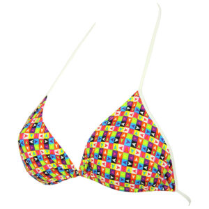 Diana Twin Tri Swim Bikini Top - Multi / White