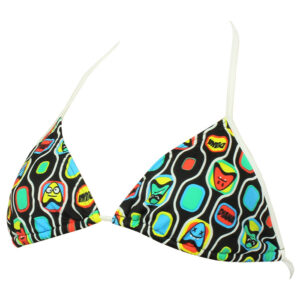 Diana Twin Tri Swim Bikini Top - Black / Multi