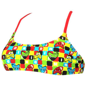Diana Twin Stripe Swim Bikini Top - Multicoloured / Red