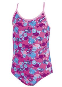 Zoggs Girls Miss Zoggy Flyback Costume Purple/Multi 1-6y