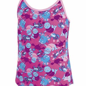 Zoggs Girls Miss Zoggy Flyback Costume Purple/Multi 1-6y