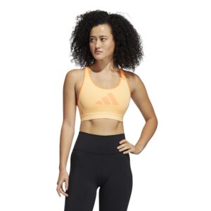 Adidas Women's DRST 3 BAR Workout Bra - Orange