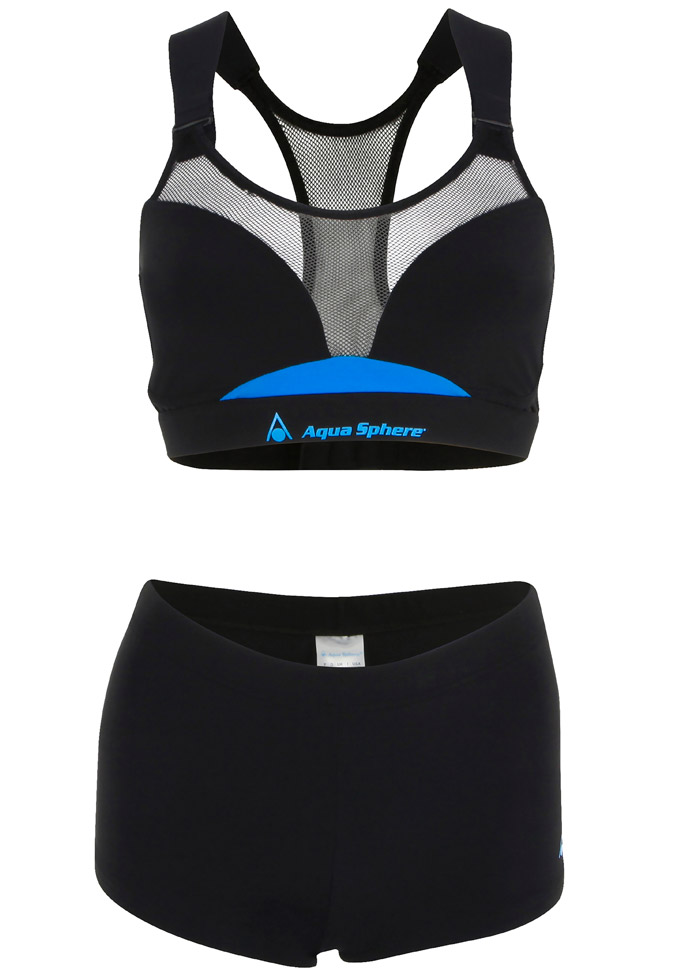 Aquasphere Girls Kobi 2 Piece Swimsuit - Black / Blue - Image 3