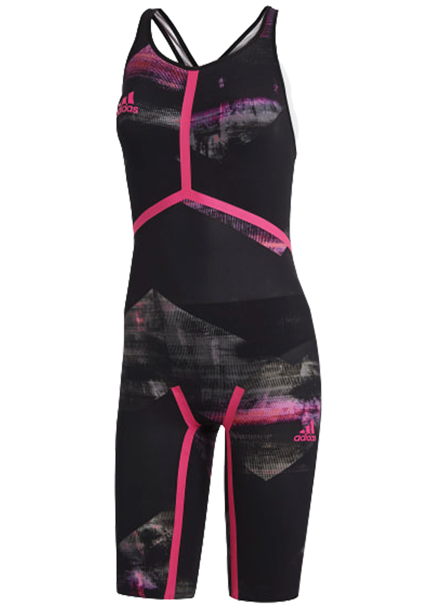 Adidas Women's Adizero XVIII Freestyle Closed Back Suit- Black / Shock Pink