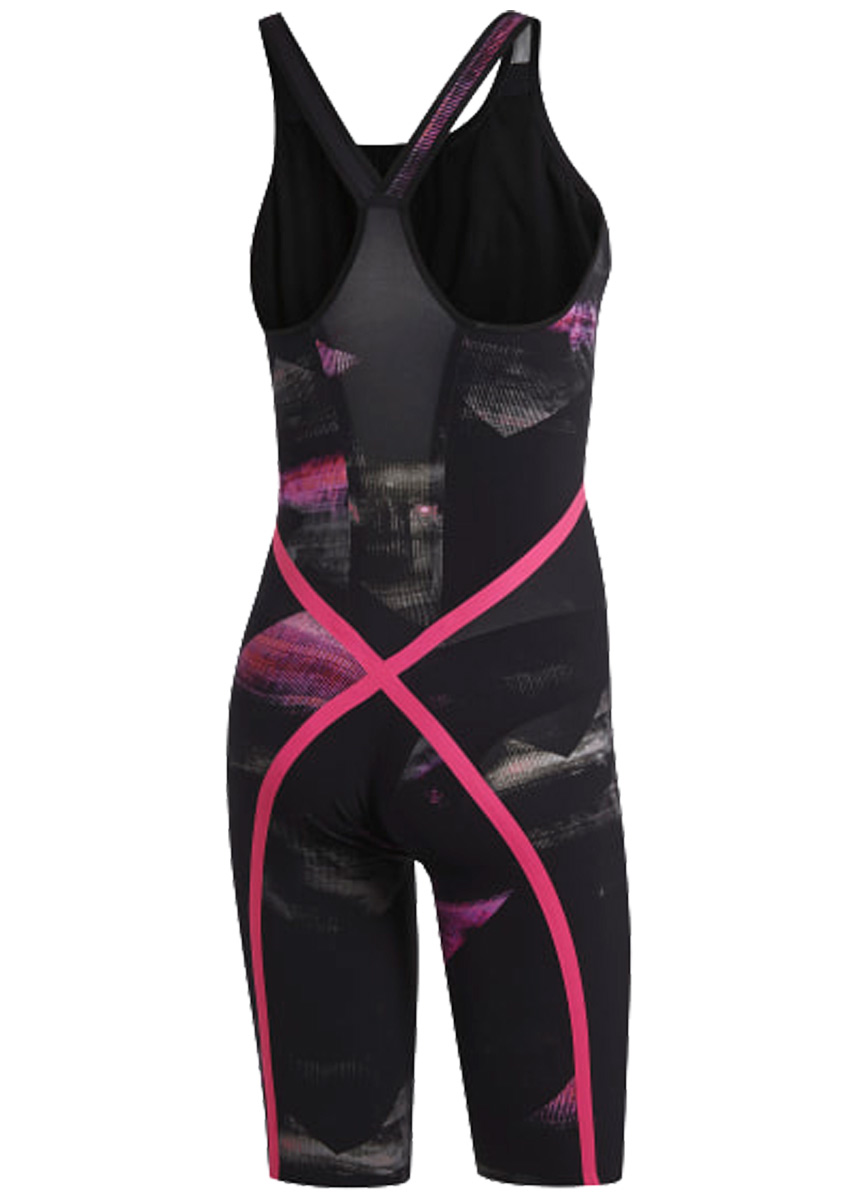 Adidas Women's Adizero XVIII Freestyle Closed Back Suit- Black / Shock Pink - Image 2