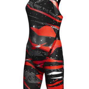 TYR Avictor Omaha Nights Open Back Kneeskin Swimsuit - Black/Red