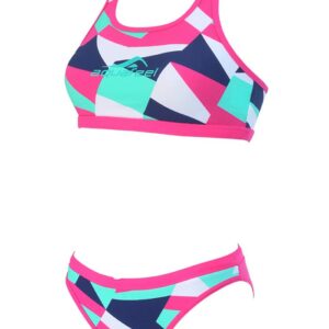 Aquafeel Women's Digital Slash Mini-Cross Back Swim Bikini