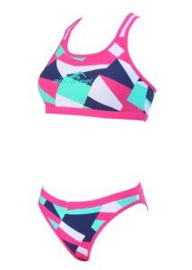 Aquafeel Girl's Digital Splash Mini-Cross Back Swim Bikini