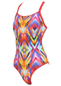Aquafeel Girls Rainbow Diamonds V-Back Swimsuit