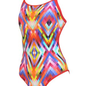 Aquafeel Girls Rainbow Diamonds V-Back Swimsuit