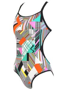 Aquafeel Girls Fractal Wave V-Back Swimsuit