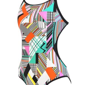Aquafeel Girls Fractal Wave V-Back Swimsuit