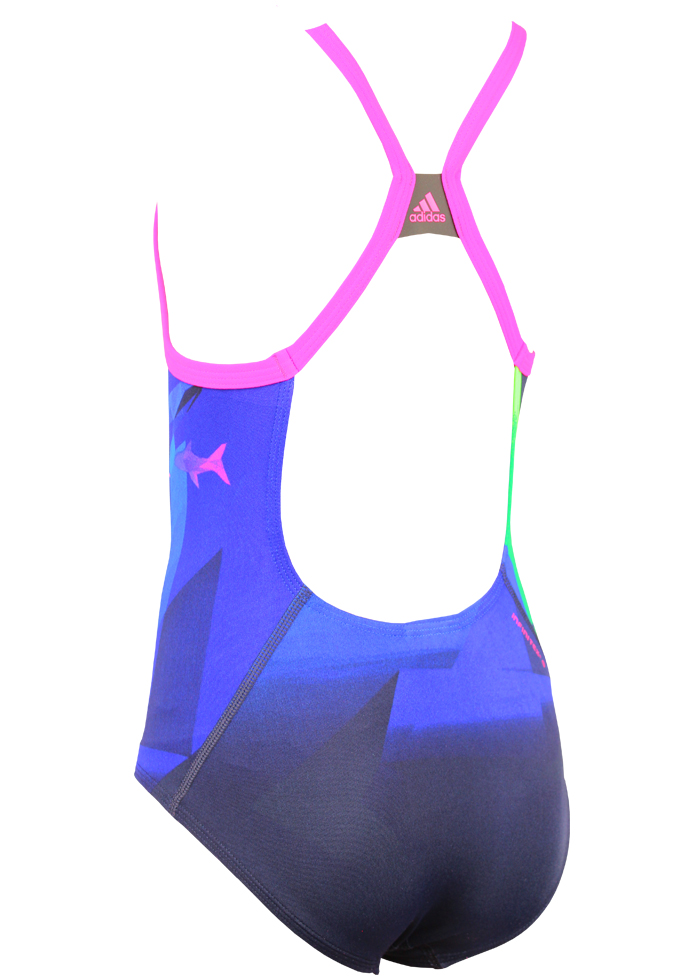 Adidas Kids Adiclub Swimsuit - Unity Pink / Shock Pink - Image 2