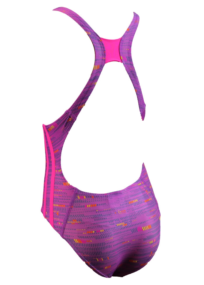 Adidas Girls Graphic Swimsuit - Shock Purple - Image 3
