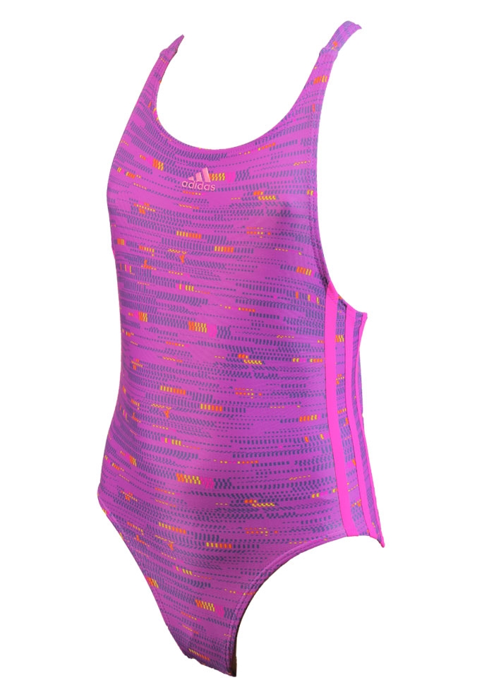 Adidas Girls Graphic Swimsuit - Shock Purple - Image 2