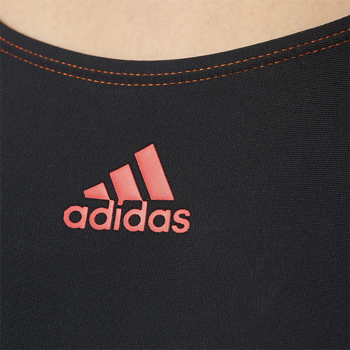 Adidas Girls Colorblock Swimsuit - Black / Ray Red - Image 8