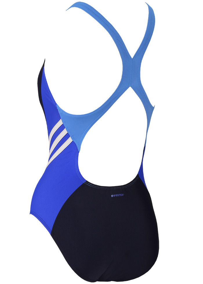 Adidas Womens Colorblock Swimsuit - Navy/White - Image 2