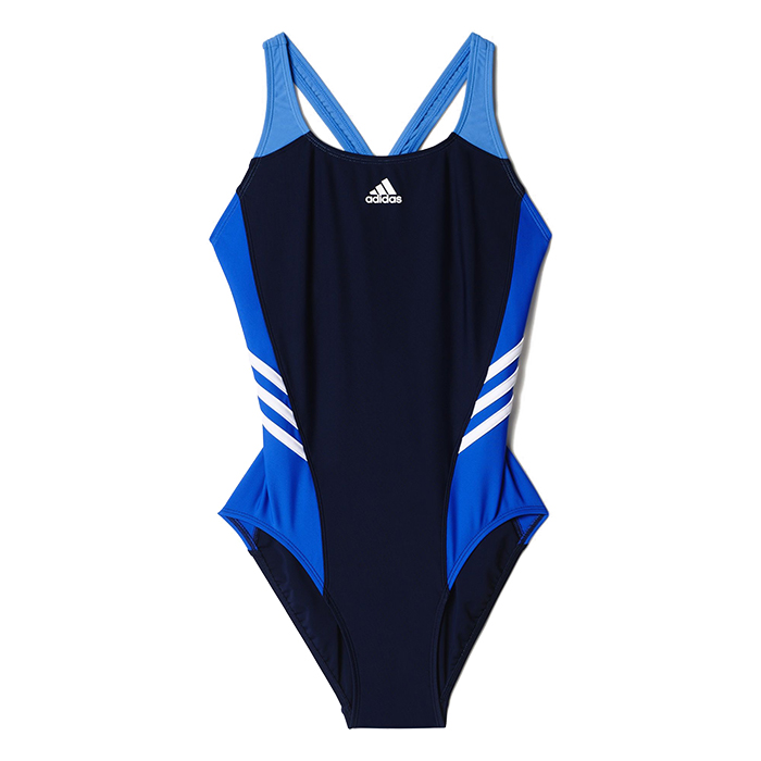 Adidas Womens Colorblock Swimsuit - Navy/White - Image 7