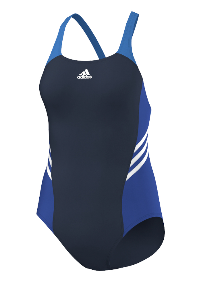 Adidas Womens Colorblock Swimsuit - Navy/White