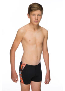 Maru Boys Lookout Pacer Panel Swim Shorts - Orange