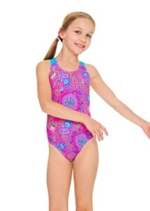 Zoggs Girls Folk Tale Flyback Swimsuit