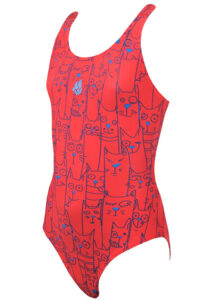 Mad Wave Girls Cats Platoon Costume Red