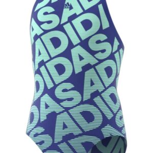 Adidas Girl's Pro Graphic Swimsuit- Active Blue