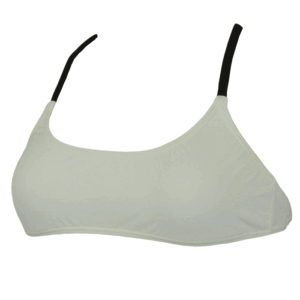 Diana Twin Stripe Swim Bikini Top - White