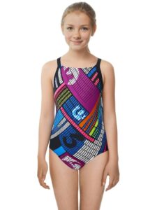 Adidas Girls INF+ TH Swimsuit - Black / Shock Purple