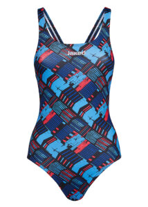 Jaked Women's Track Swimsuit - Blue / Pink