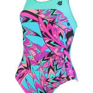 Mad Wave Women's Rate Swimsuit - Turquoise/Pink