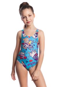 Mad Wave Girls Pretty Swimsuit - Azure