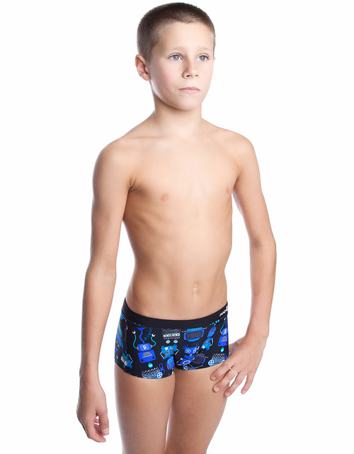 Mad Wave Boys Robots Trunks - Purple / Black - Image 3