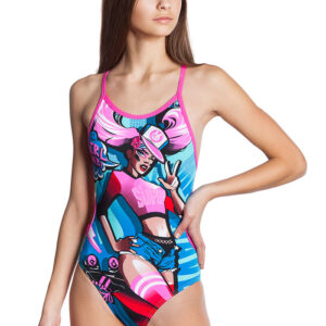 Mad Wave Girl's Roller Swimsuit - Azure