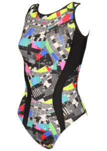 Maru Womens Test Card Sparkle Swimsuit - Grey