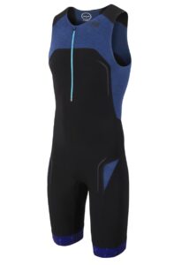 Zone3 Men's Performance Culture Sleeveless Tri suit - Marl Navy / Black / Grey