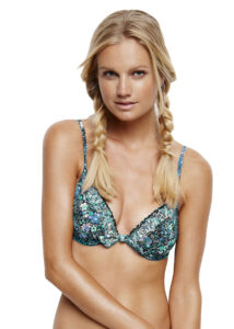 Azura Endless Summer Moulded U/Wire Push Up Top - Blue