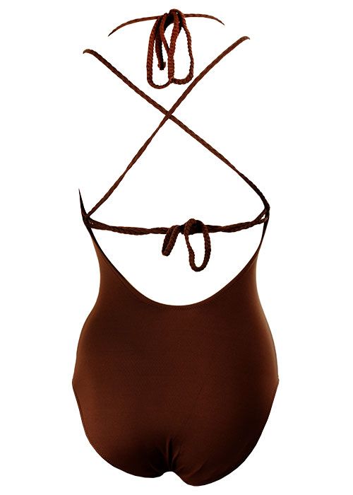 Melie & Madeleine Romantic Sveva Swimsuit - Brown - Image 2
