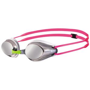 Arena Tracks Junior Mirror Goggles - Silver / White / Fuscia
